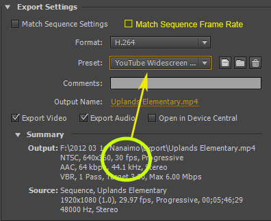 Adobe Premiere Pro Export Framerates